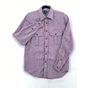 J.Crew Mens Purple Herringbone Long Sleeve Button Down Shirt Small Chest Pockets